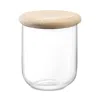 Lsa Dine Glass Container With Oak Lid In Clear