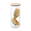 Lsa Dine Tall Glass Container With Oak Lid In Clear