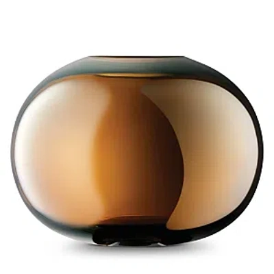 Lsa Epoque Large Round Vase In Amber