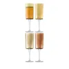 Lsa Gems 4-piece Assorted Champagne Flute Set In Amber