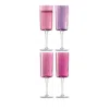 Lsa Gems Champagne Flute, Set Of 4 In Garnet