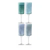 Lsa Gems Champagne Flute, Set Of 4 In Sapphire