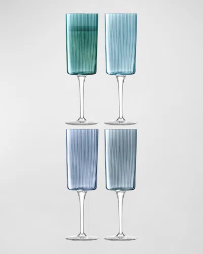 LSA GEMS CHAMPAGNE FLUTES, SET OF 4