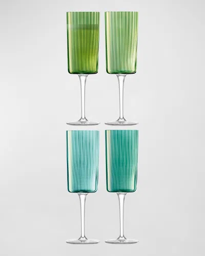 LSA GEMS CHAMPAGNE FLUTES, SET OF 4