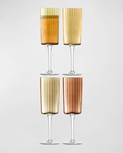 LSA GEMS CHAMPAGNE FLUTES, SET OF 4