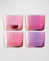 Lsa Gems Tealight Holders, Set Of 4 In Pink