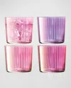 Lsa Gems Tumblers, 10 oz - Set Of 4 In Pink