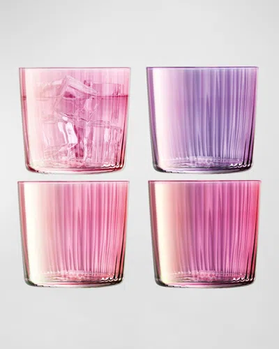 Lsa Gems Tumblers, 10 oz - Set Of 4 In Pink