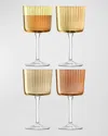 Lsa Gems Wine Glasses, Set Of 4 In Orange