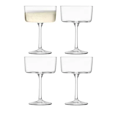 Lsa Gio Champagne Cocktail Glass, Set Of 4 In Transparent