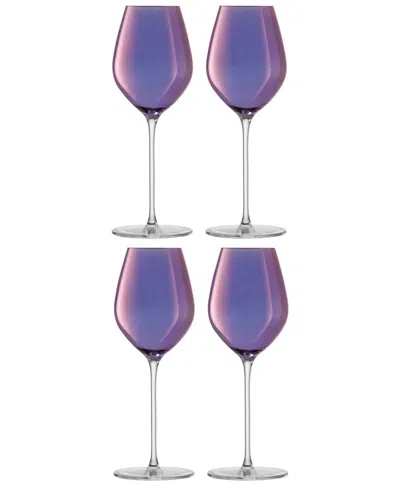 Lsa International Aurora Champagne Tulip Glass 10oz Polar Violet X 4