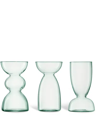 Lsa International Canopy Trio' Vase Set Of Three In White