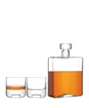 Lsa International Cask Whisky Glasses And Decanter Set In Clear Glass
