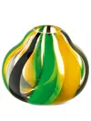 Lsa International Folk Glass Vase (11cm X 14.4cm) In Green