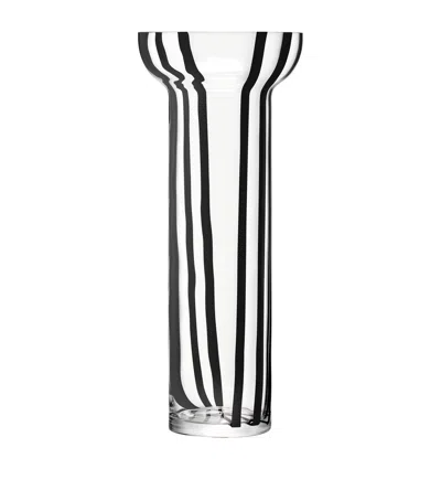 Lsa International Glass Stripe Vase In Multi