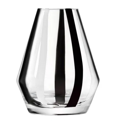 Lsa International Glass Stripe Vase In Transparent