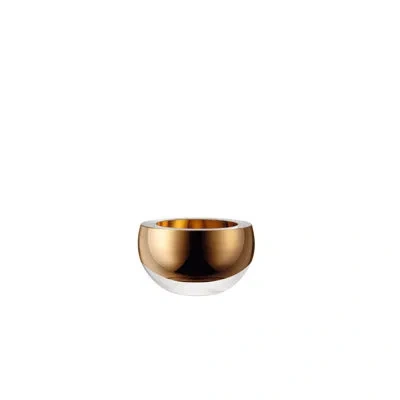 Lsa International Host Glass Contemporary Decorative Bowl In Gold