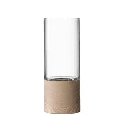Lsa International Lotta Clear/beige Glass Vase