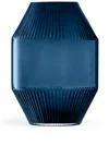 Lsa International Rotunda Glass Vase In Blue