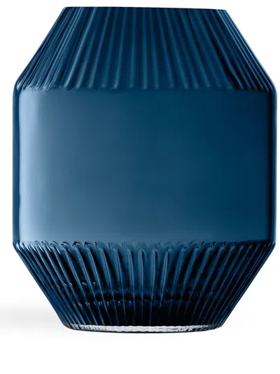 Lsa International Rotunda Small Vase In Blue