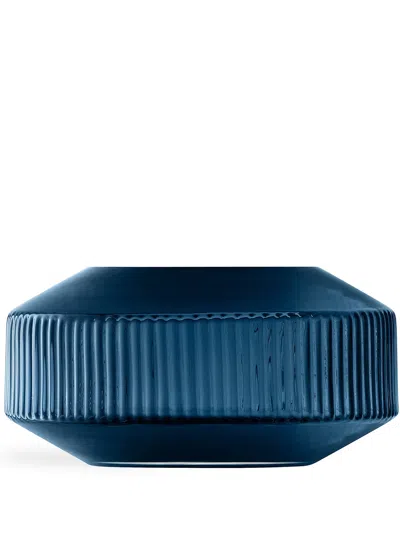 Lsa International Rotunda Wide Vase In Blue