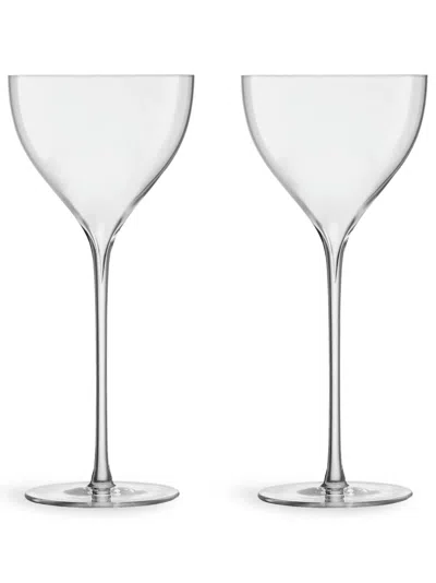 Lsa International Savoy Nick & Nora Glass Set In Clear