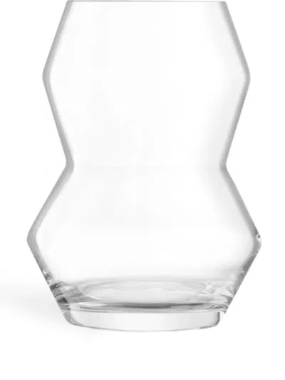 Lsa International Sculpt Glass Vase (16cm X 12cm) In Neutrals