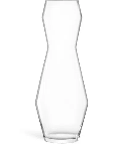 Lsa International Sculpt Glass Vase (65cm X 24cm) In Neutrals