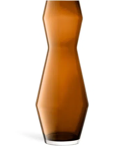 Lsa International Sculpt Glass Vase (65cm X 25cm) In Brown
