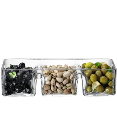 Lsa International Serve Trio Divided Serving Dish In Multi