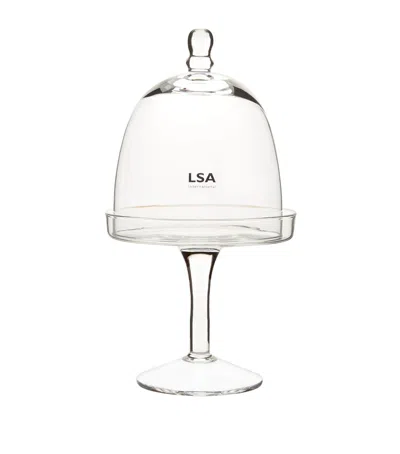 Lsa International Serving Stand With Dome In Clear