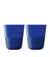 Lsa International Set Of 2 Arc Contrast Tumblers In Blue