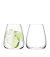 Lsa International Set Of 2 Wine Culture Water Glasses