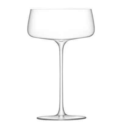 Lsa International Set Of 4 Metropolitan Champagne Saucers In Clear
