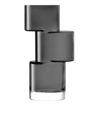 Lsa International Tier Vase (26cm X 14cm) In Gray