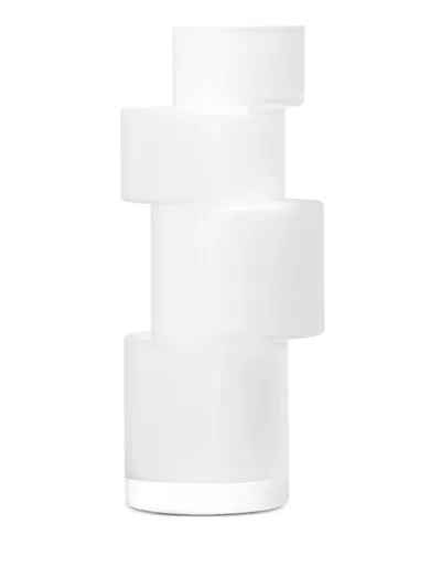 Lsa International Tier Vase (35cm X 15cm) In White