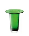 Lsa International Victoria Vase/lantern H10.25in In Fern Green Glass