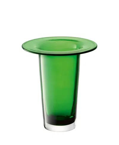 Lsa International Victoria Vase/lantern H10.25in In Fern Green Glass