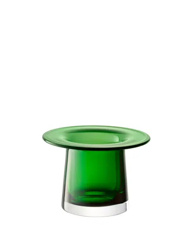 Lsa International Victoria Vase/lantern H5.25cm In Fern Green Glass