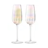 Lsa Iridescent Champagne Flutes, Set Of 2 In Transparent