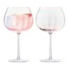 Lsa Mother Of Pearl Look Balloon Goblets, Set Of 2 In Transparent
