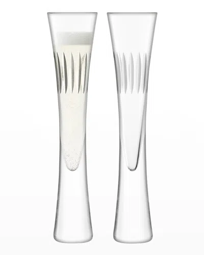 Lsa Moya Champagne Flutes, Set Of 2 In Clear
