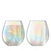 Lsa Pearl-look Tumbler, Set Of 2 In Transparent