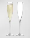 Lsa Savoy Champagne Flutes, Set Of 2 In Transparent