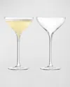 Lsa Savoy Champagne Saucers, Set Of 2 In Transparent