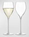Lsa Savoy White Wine Glasses, Set Of 2 In Transparent