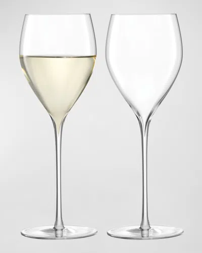 Lsa Savoy White Wine Glasses, Set Of 2 In Transparent