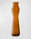 LSA SCULPT 39.25" VASE, COGNAC