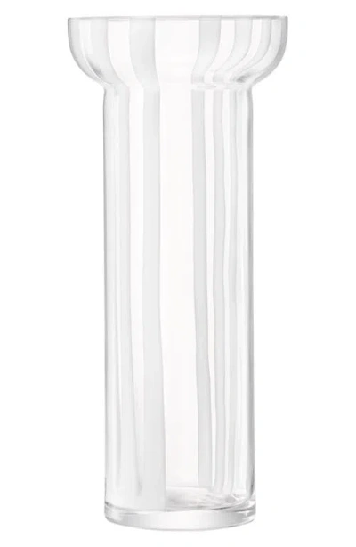 Lsa Stripe 12.5-inch Vase In Transparent