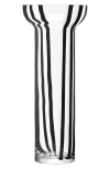 Lsa Stripe 16.5-inch Vase In Black